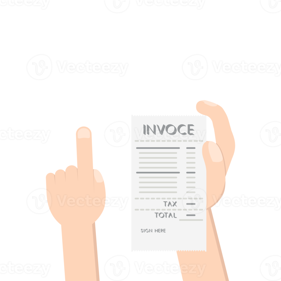 hand holding invoice billing invoice png