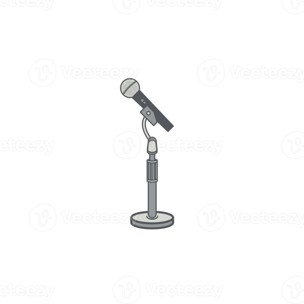 tripod using microphone podcast day setup png