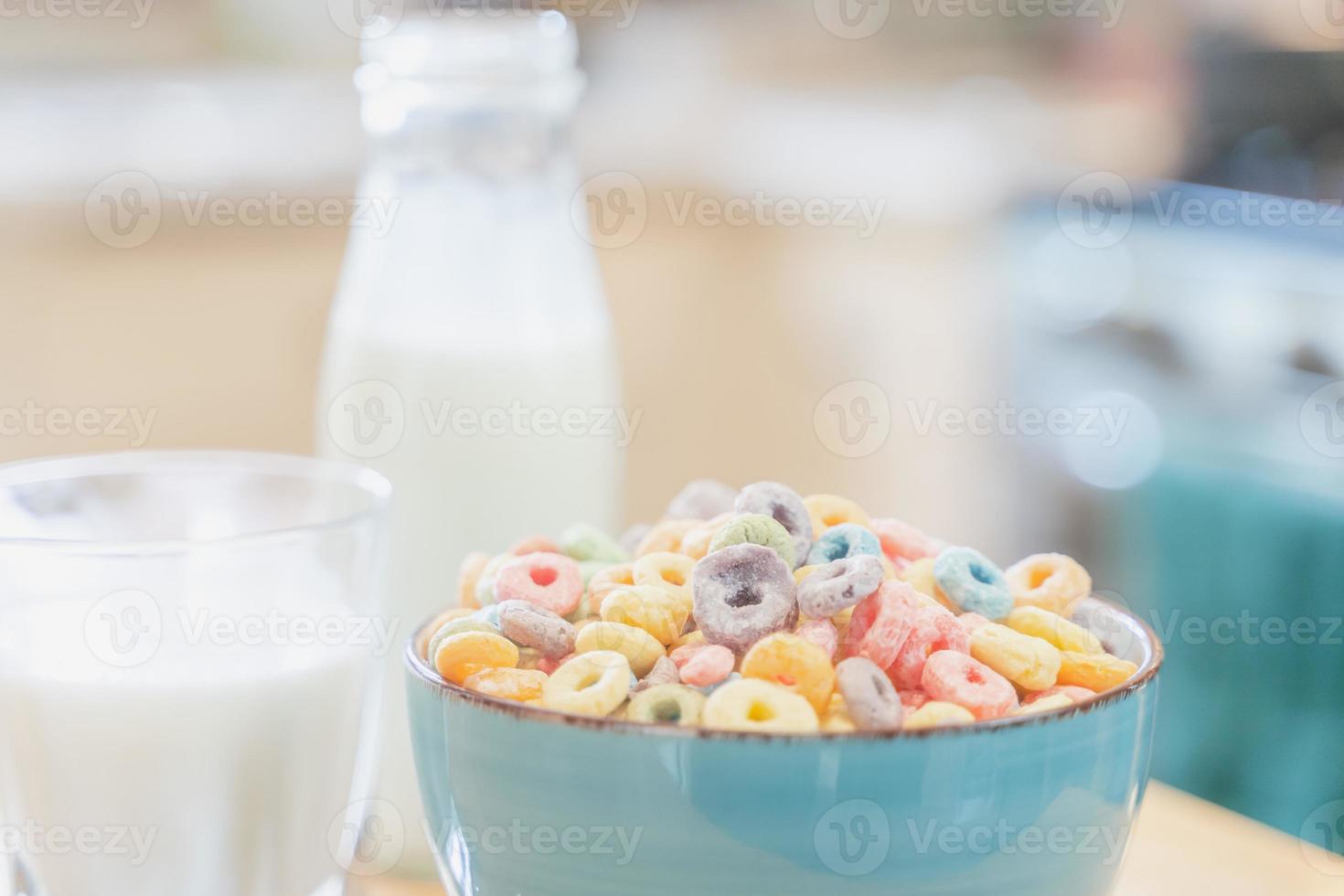 Reptientes with milk on a wooden table and rustic kitchen background. Alternative milk concept. Front view. Horizontal composition photo