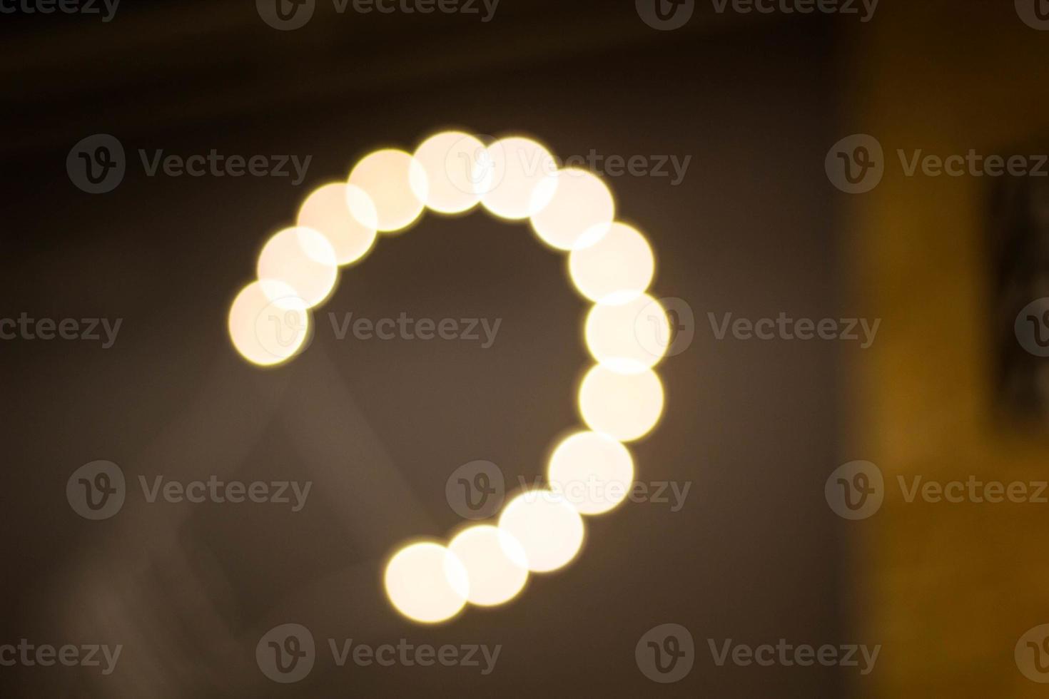 Blurred garland. City night light blur bokeh, defocused background photo