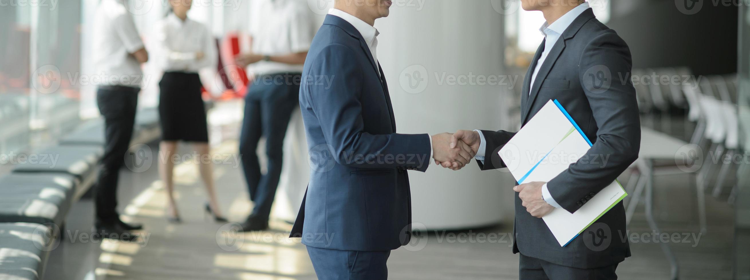 Trusted handshake of business partners photo
