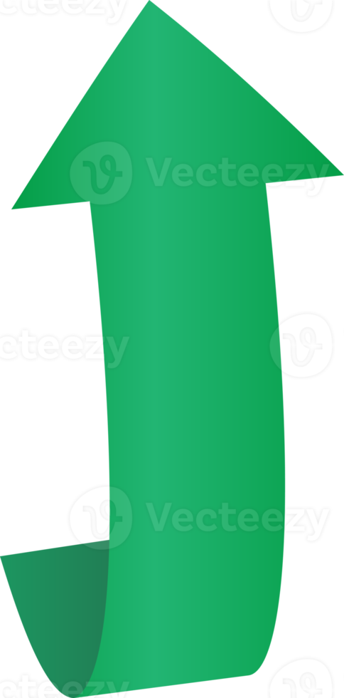 etiqueta engomada de la flecha de la cinta verde png