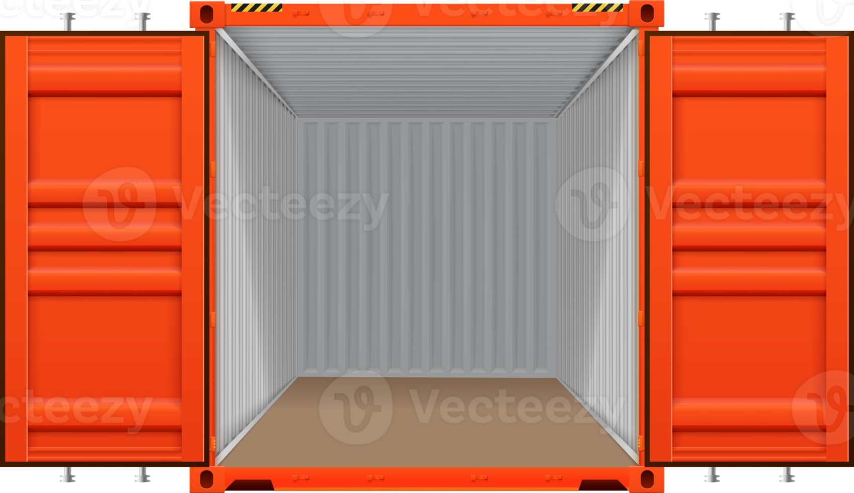 bright red cargo container png