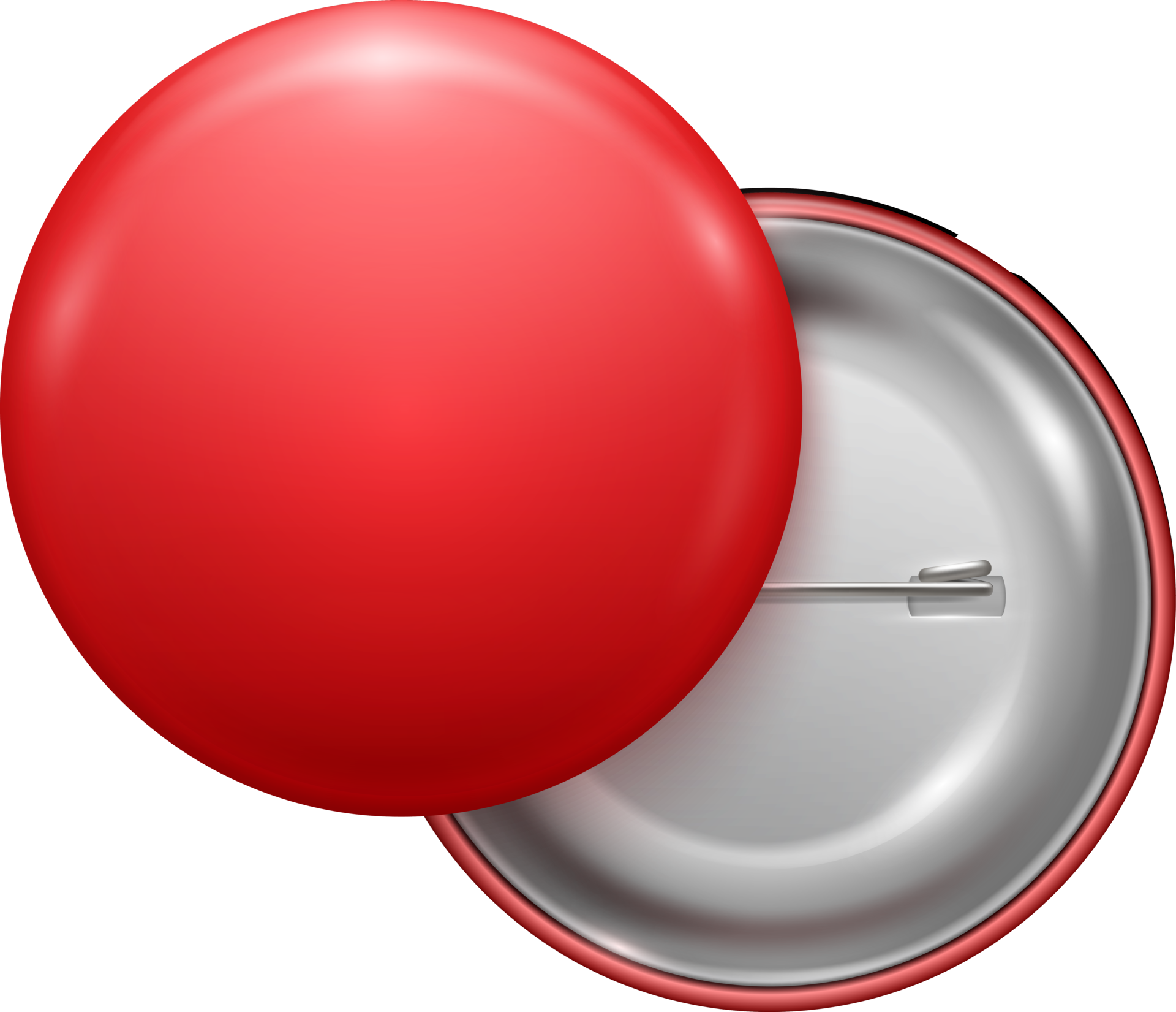 Red blank round badge 11834993 PNG