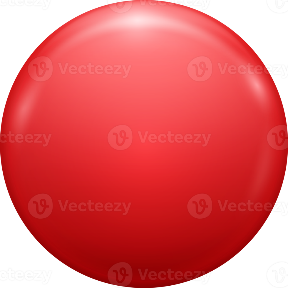 Red Blank Circle Button Badge png