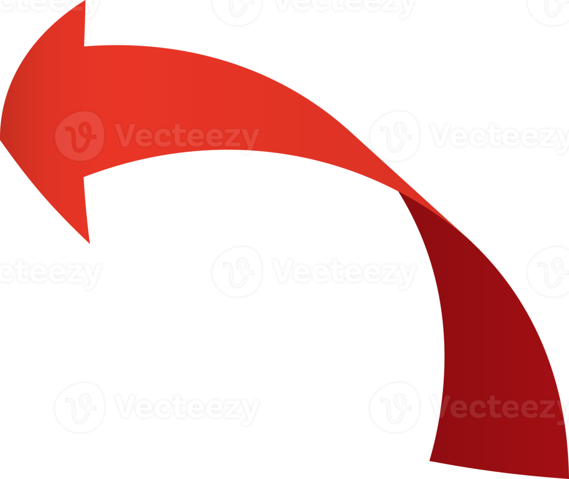 adesivo de seta de fita vermelha png