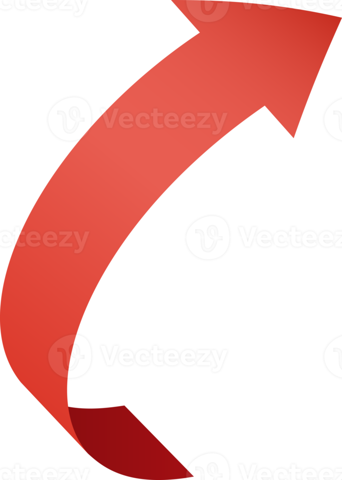 adesivo de seta de fita vermelha png