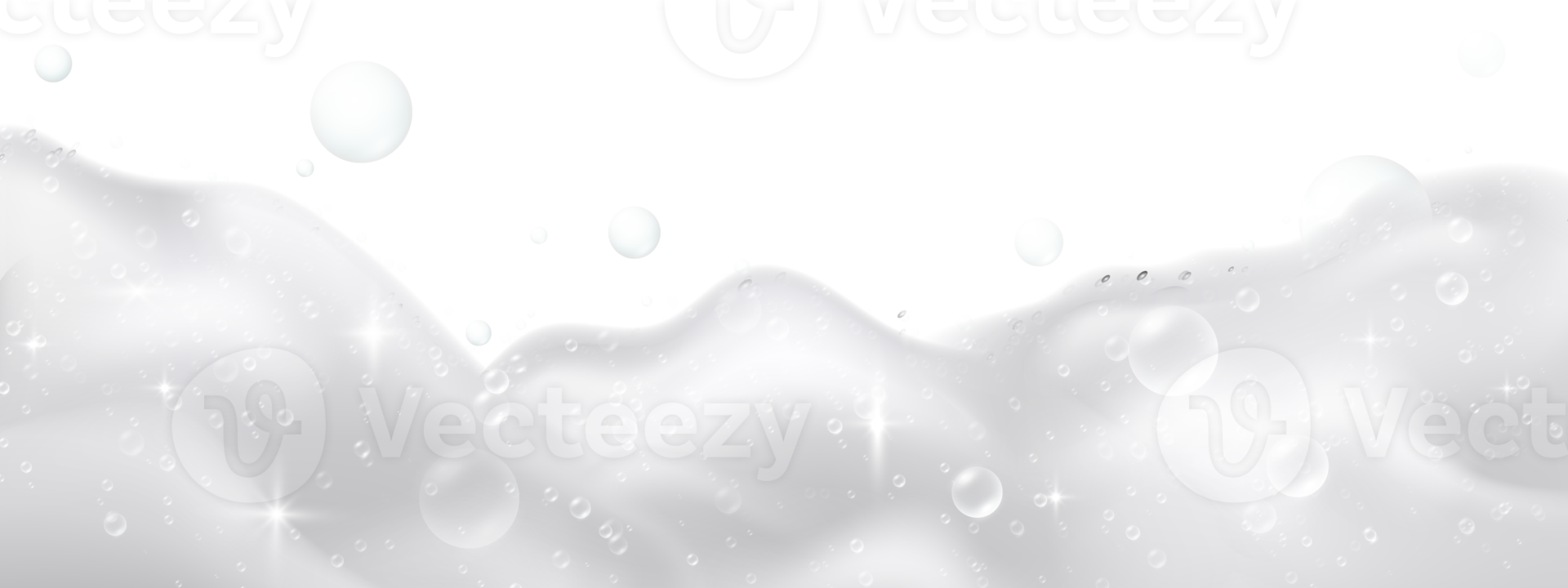 White foam with bubbles png