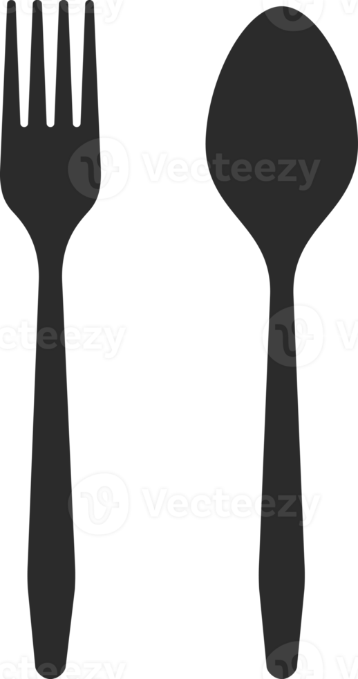 Spoon and fork black icons 11835068 PNG