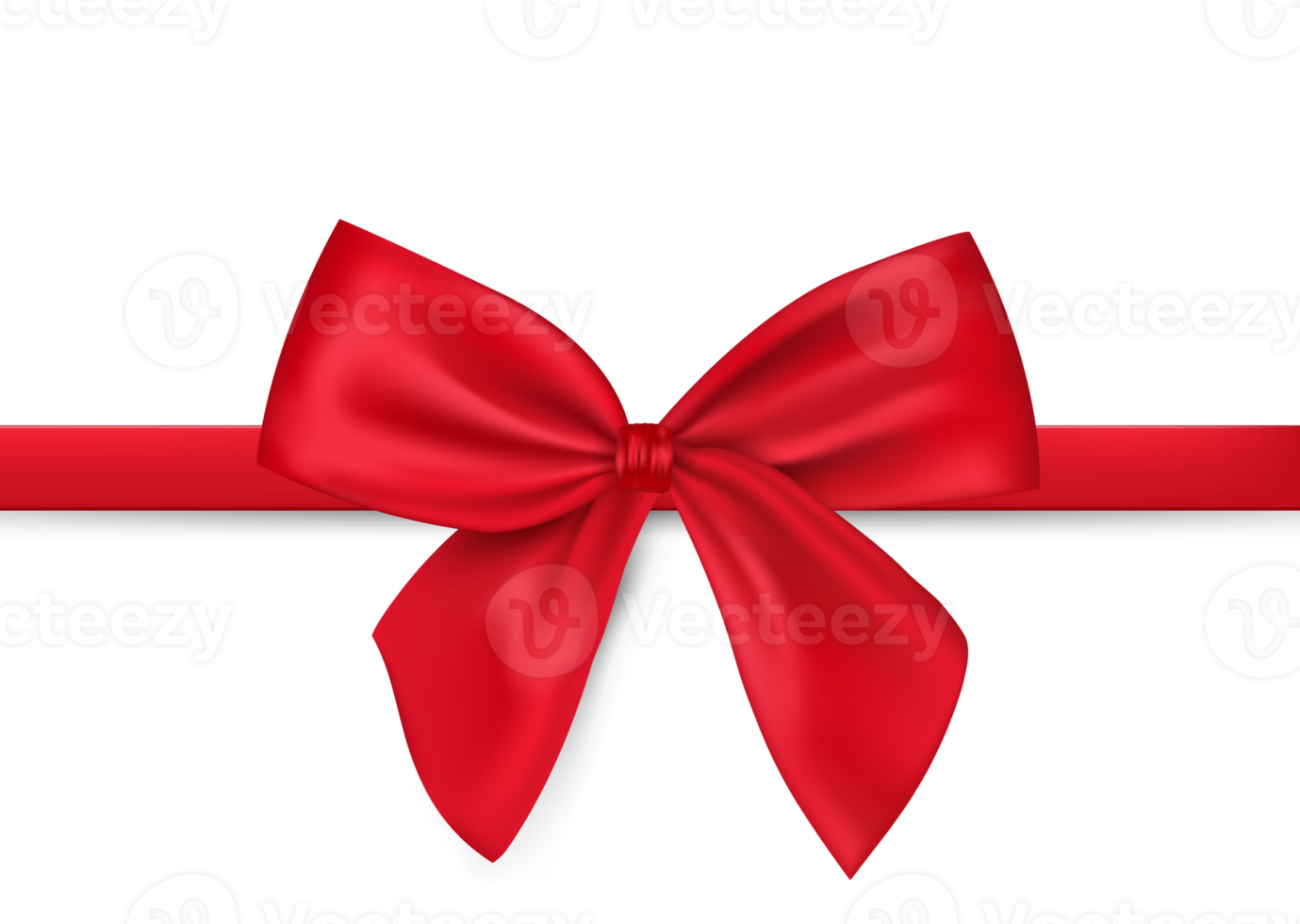 Red ribbon and bow png
