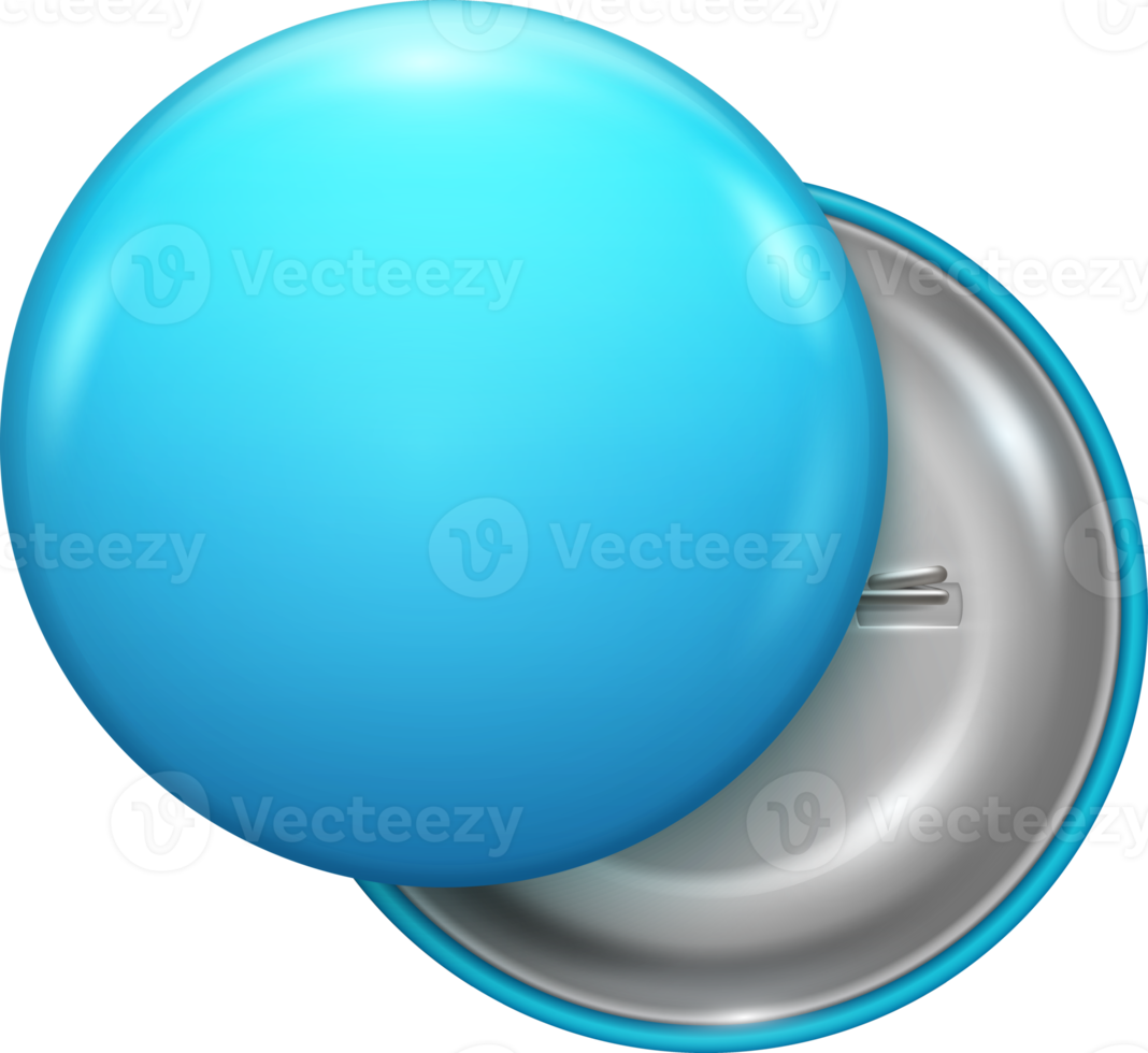 Blue blank  round badge png