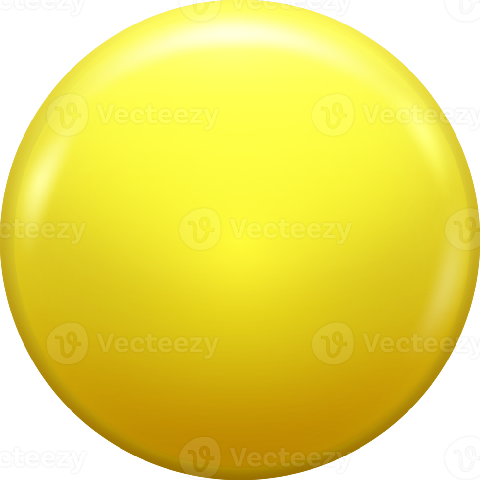 Yellow blank circle button png