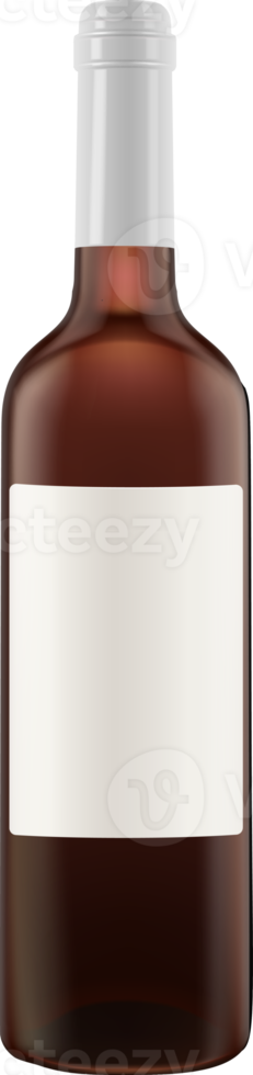 brown glass wine bottle png