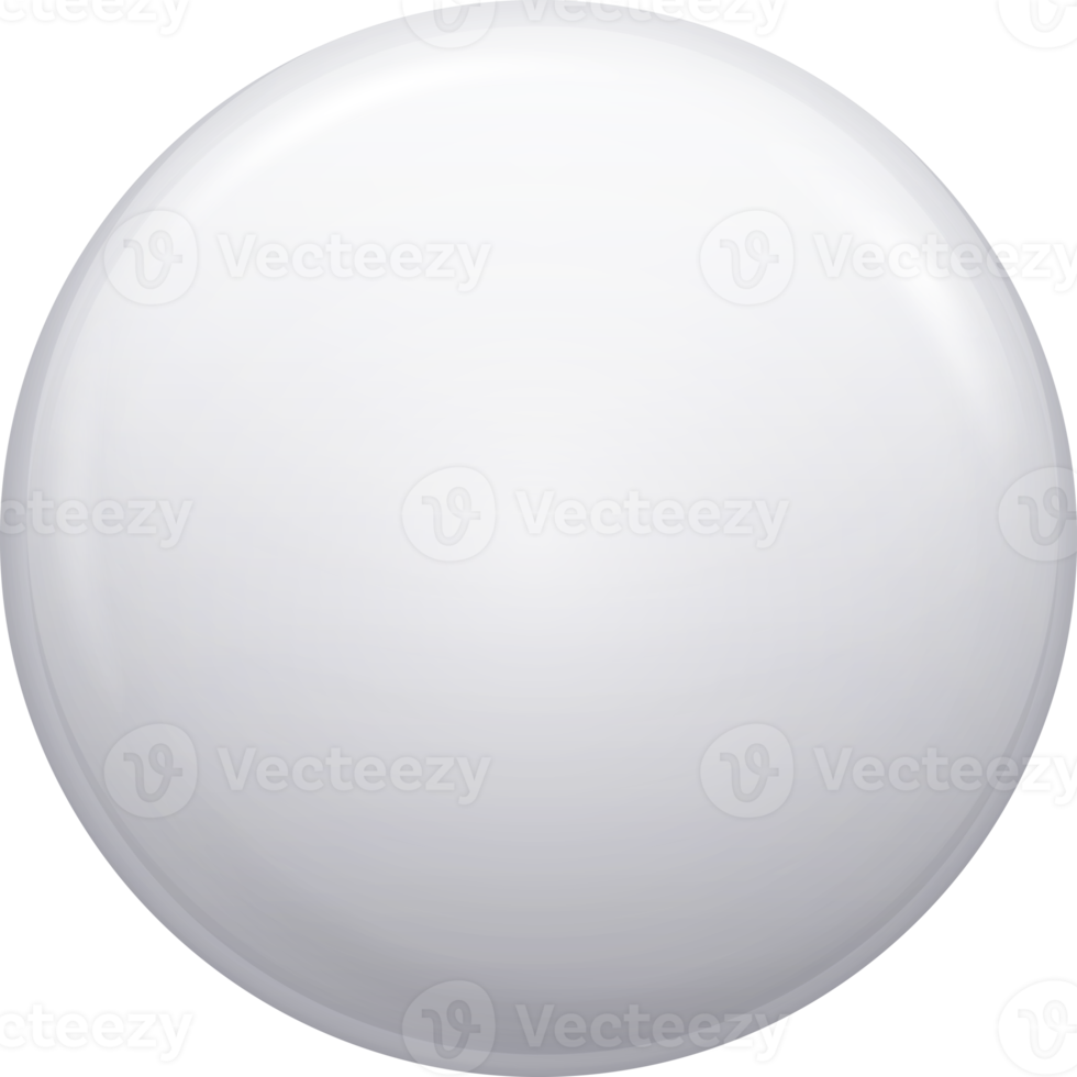 White Blank Circle Button Badge png