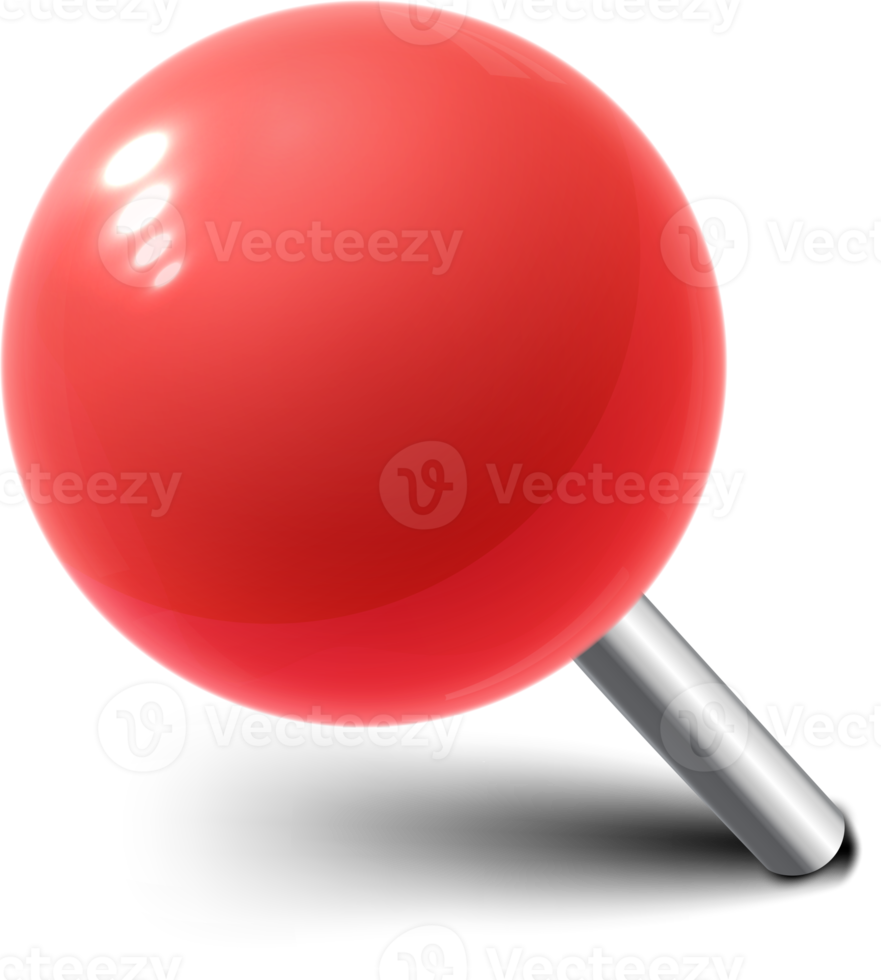 Red ball pushpin 11835298 PNG
