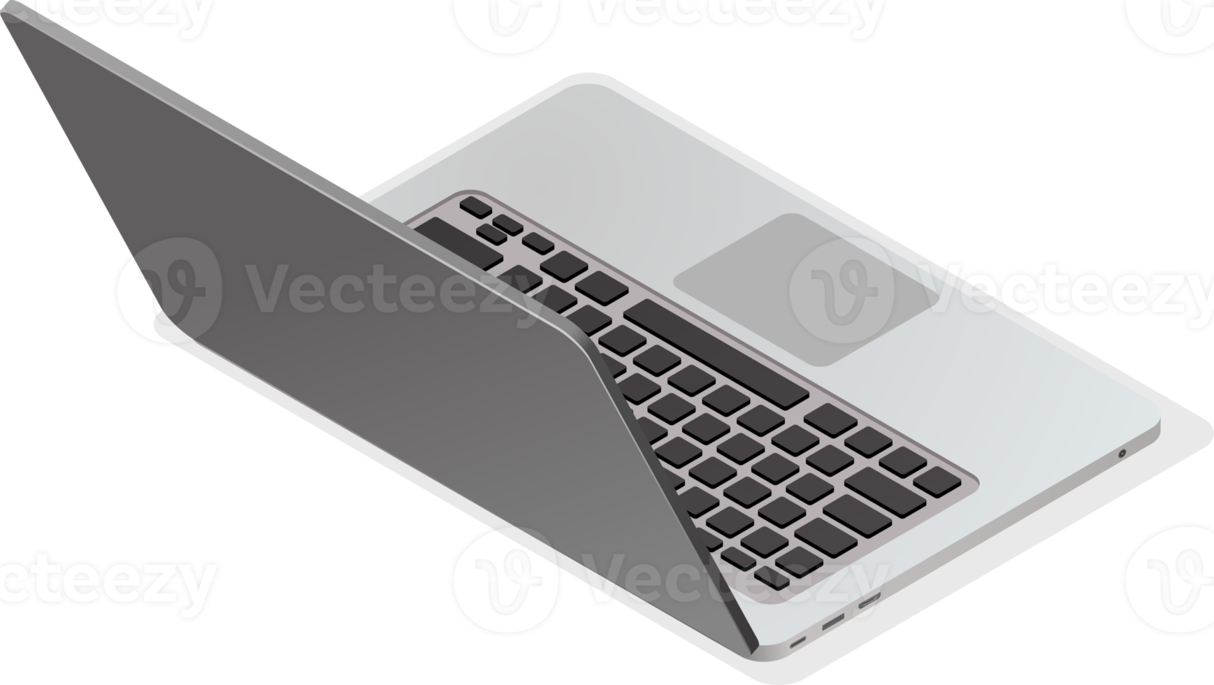 moderner isometrischer laptop png