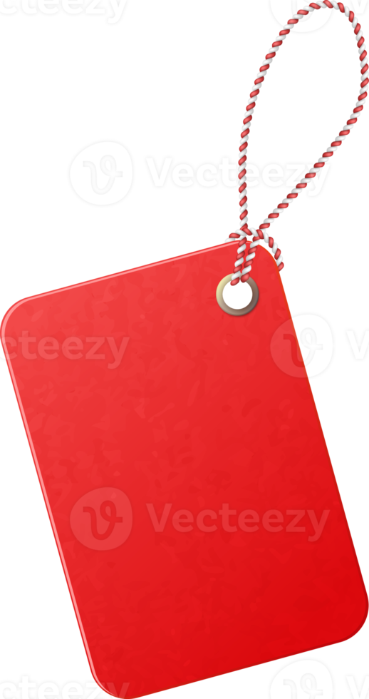 Red textured sell tag png