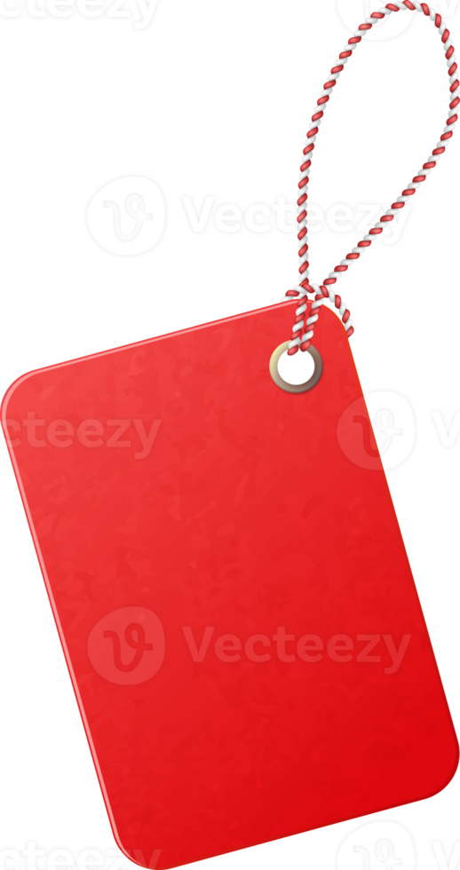 Red textured sell tag png