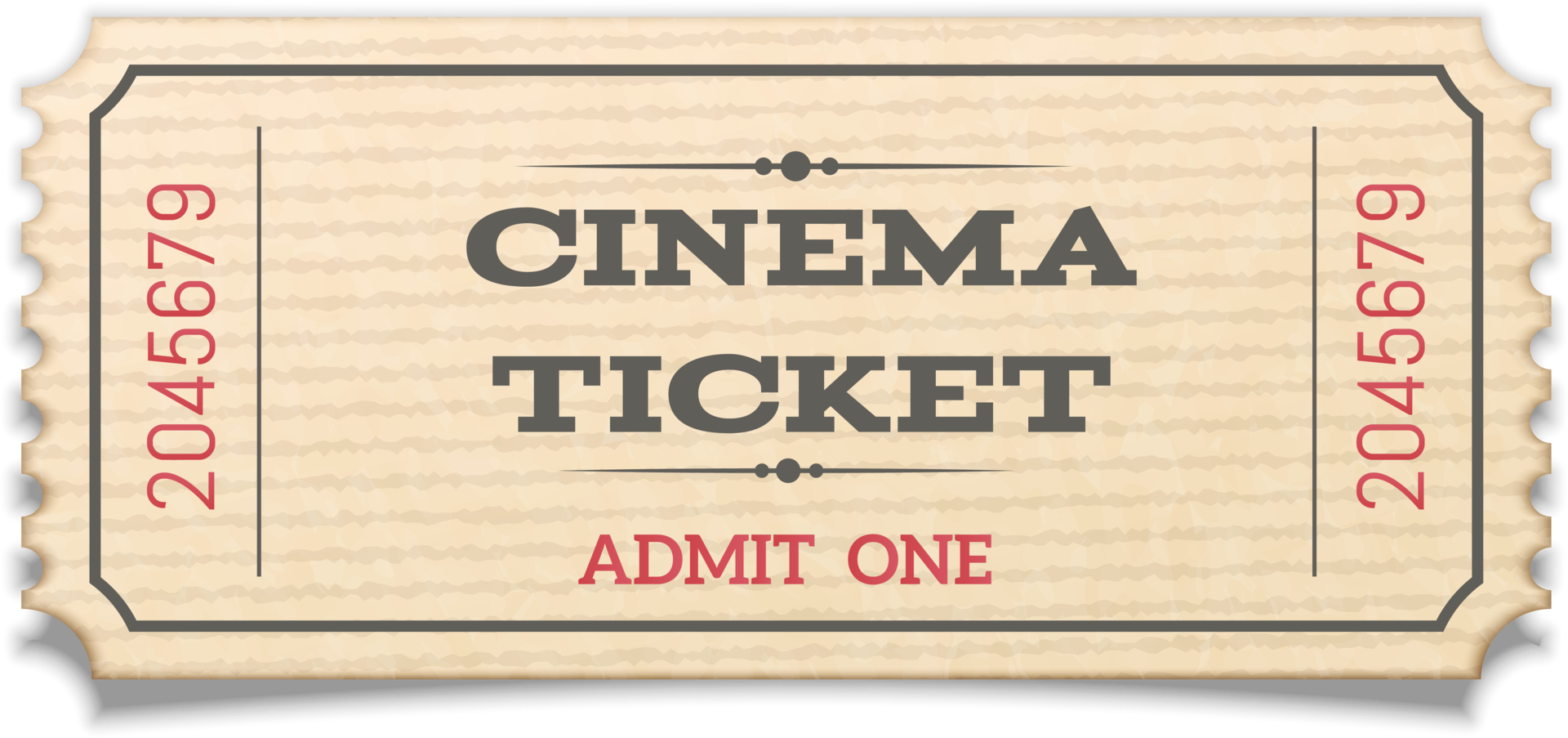 Retro Movie Ticket 11835368 PNG