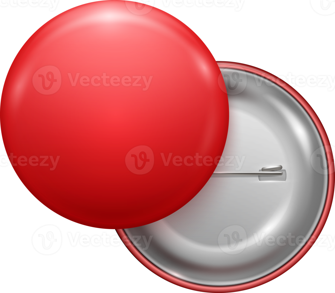 Red blank  round badge png