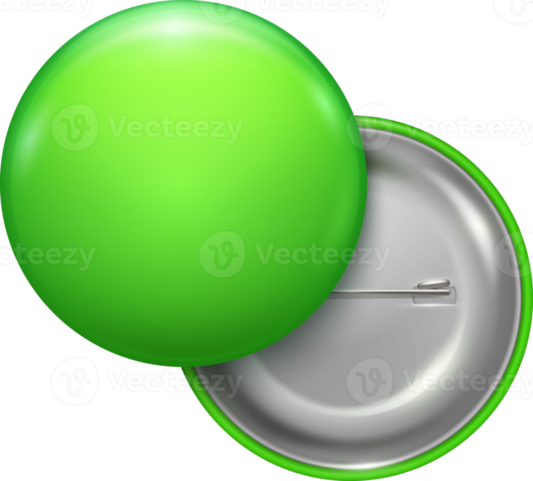 Green blank  round badge png