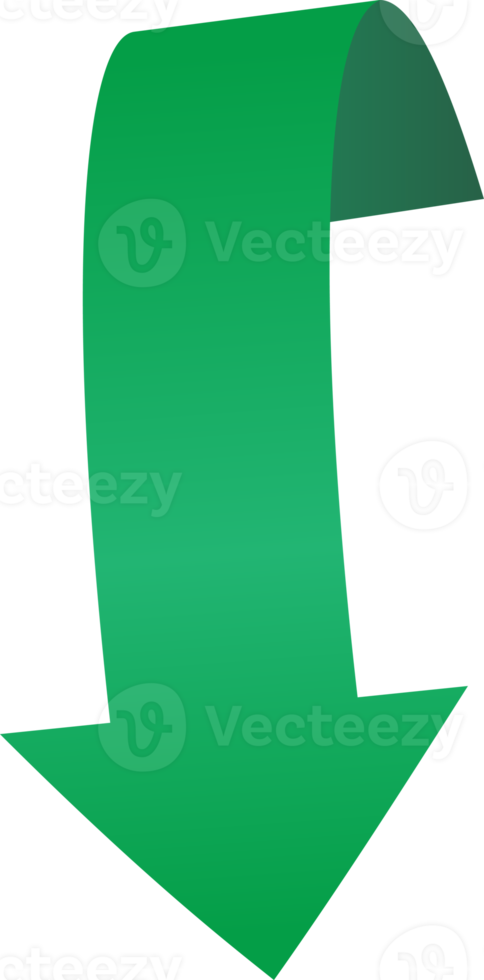 etiqueta engomada de la flecha de la cinta verde png