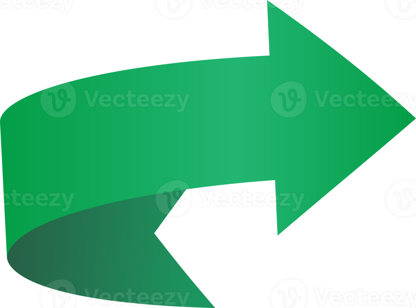 etiqueta engomada de la flecha de la cinta verde png