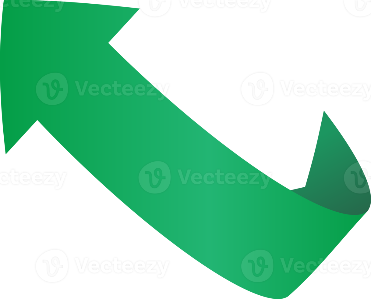 etiqueta engomada de la flecha de la cinta verde png