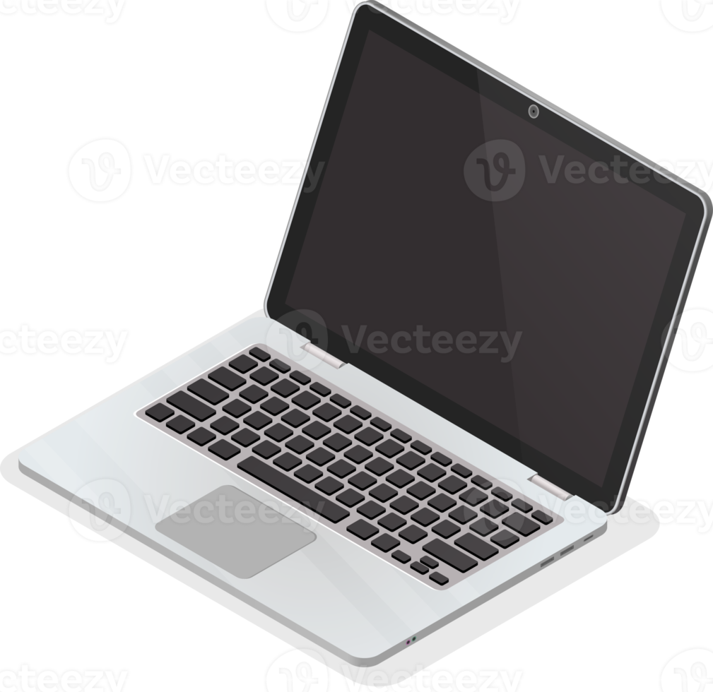 modern isometric laptop png