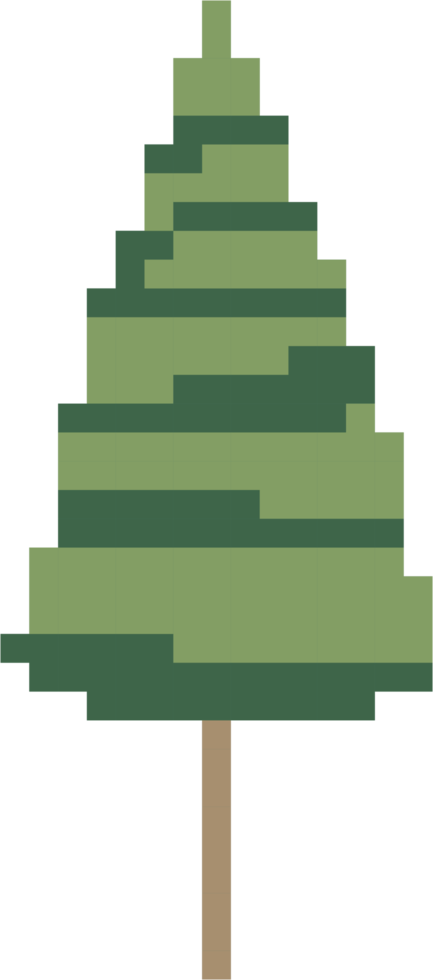 simplicity tree freehand pixel flat design png