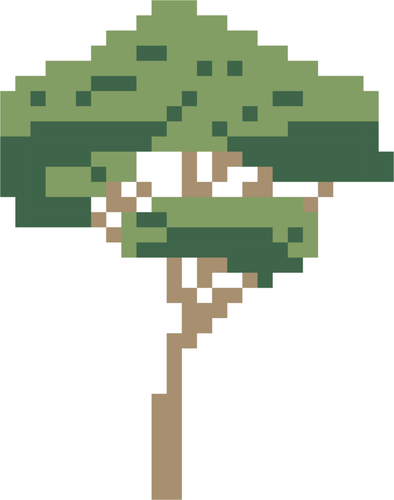 simplicity tree freehand pixel flat design png