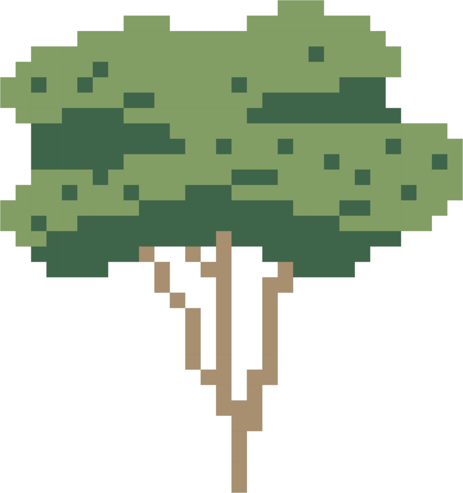 simplicity tree freehand pixel flat design png