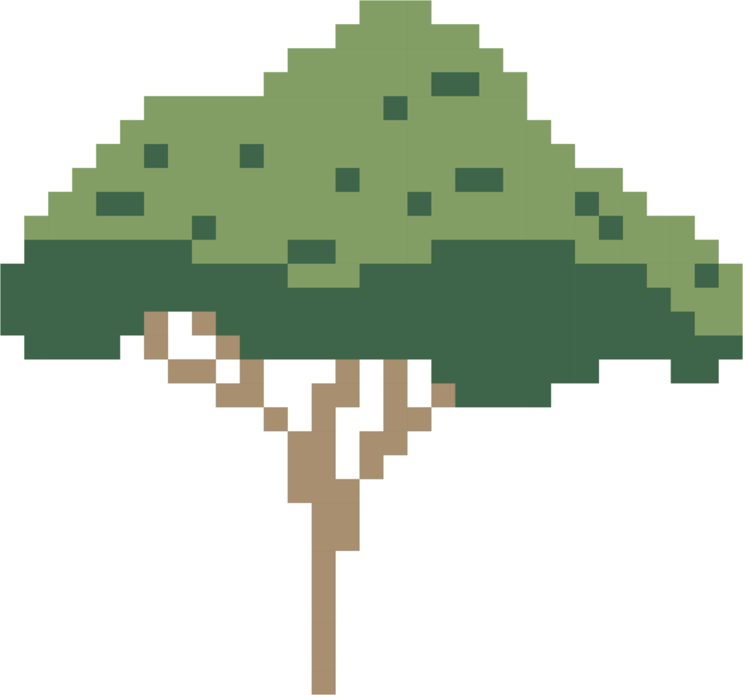 simplicity tree freehand pixel flat design png