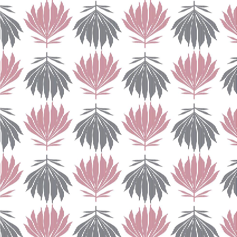 Seamless pattern with florals leaf vector