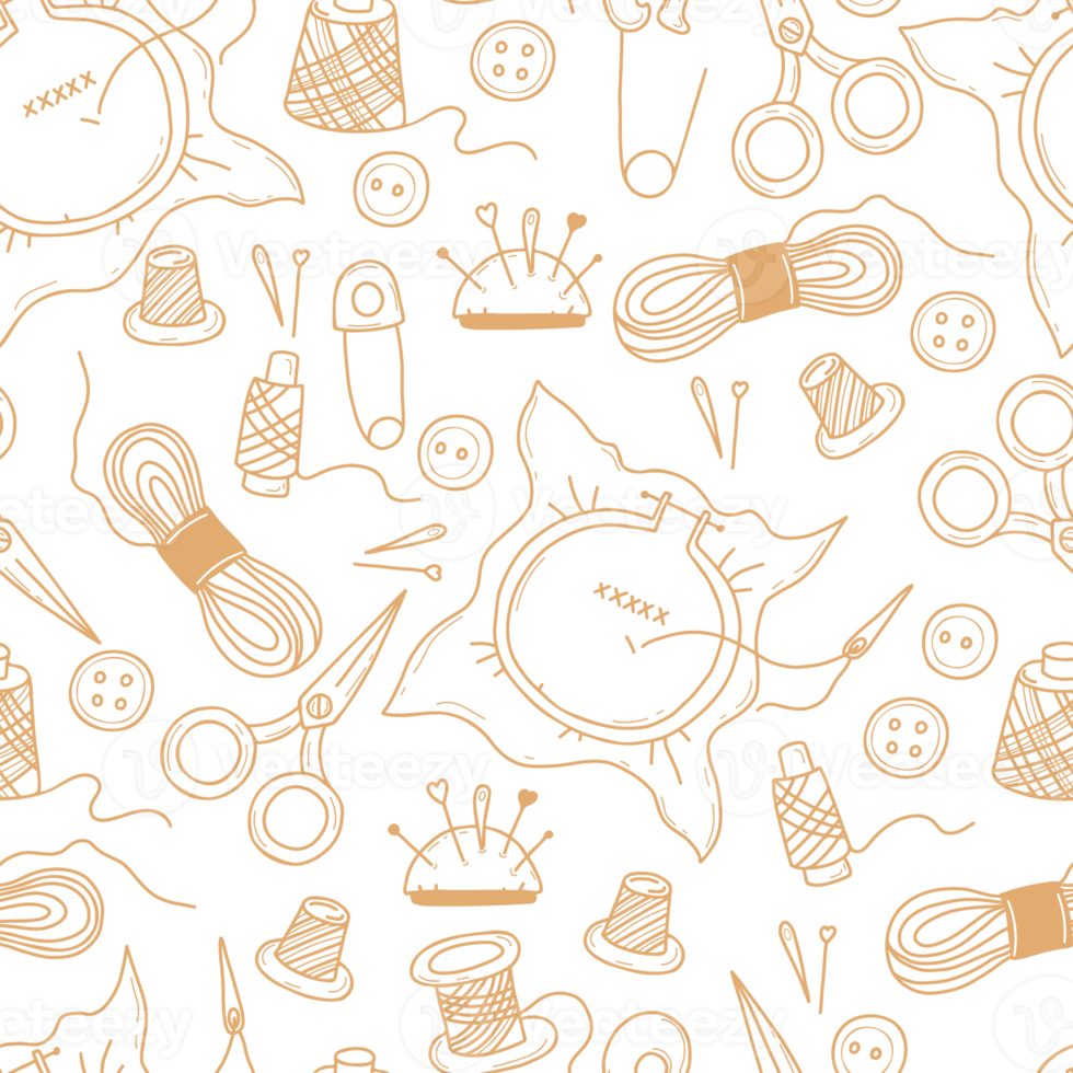 Seamless pattern with knitting png