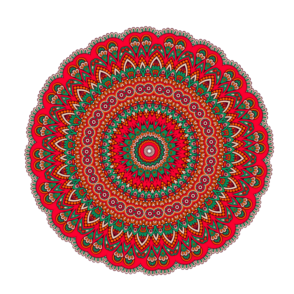 bunte Mandala-Design-Kunst-Vorlagen-Layout png