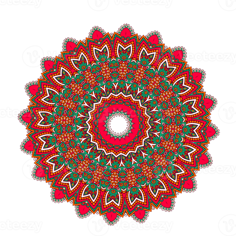 modèle de conception d'art de mandala à colorier png