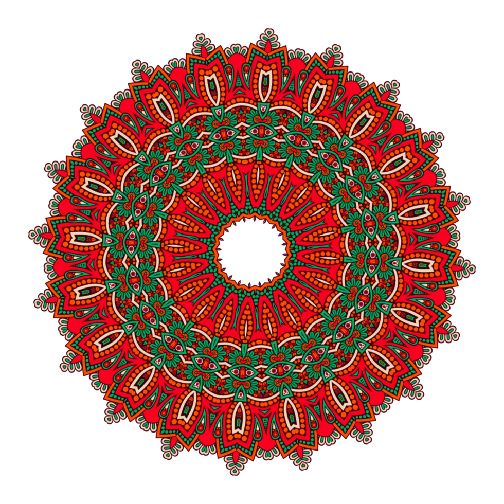 kleurrijk mandala ontwerp kunst sjabloon png