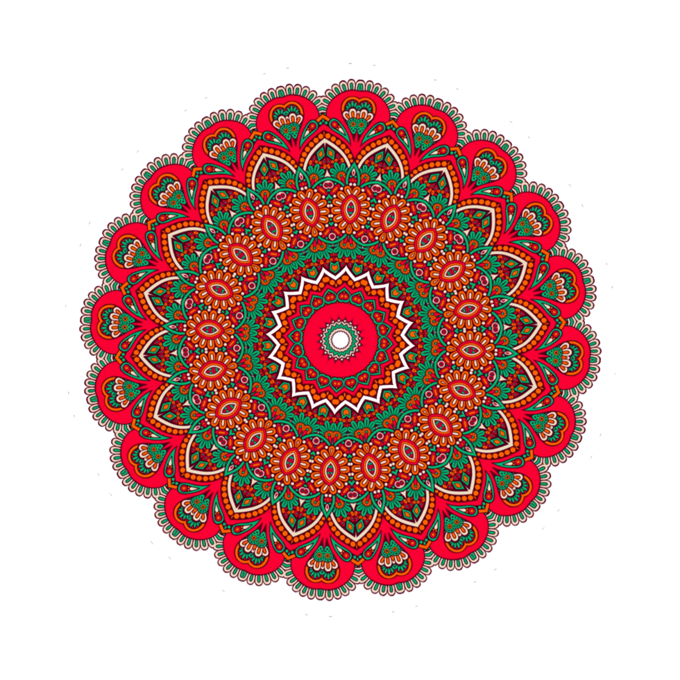 kleurrijk mandala ontwerp kunst sjabloon png