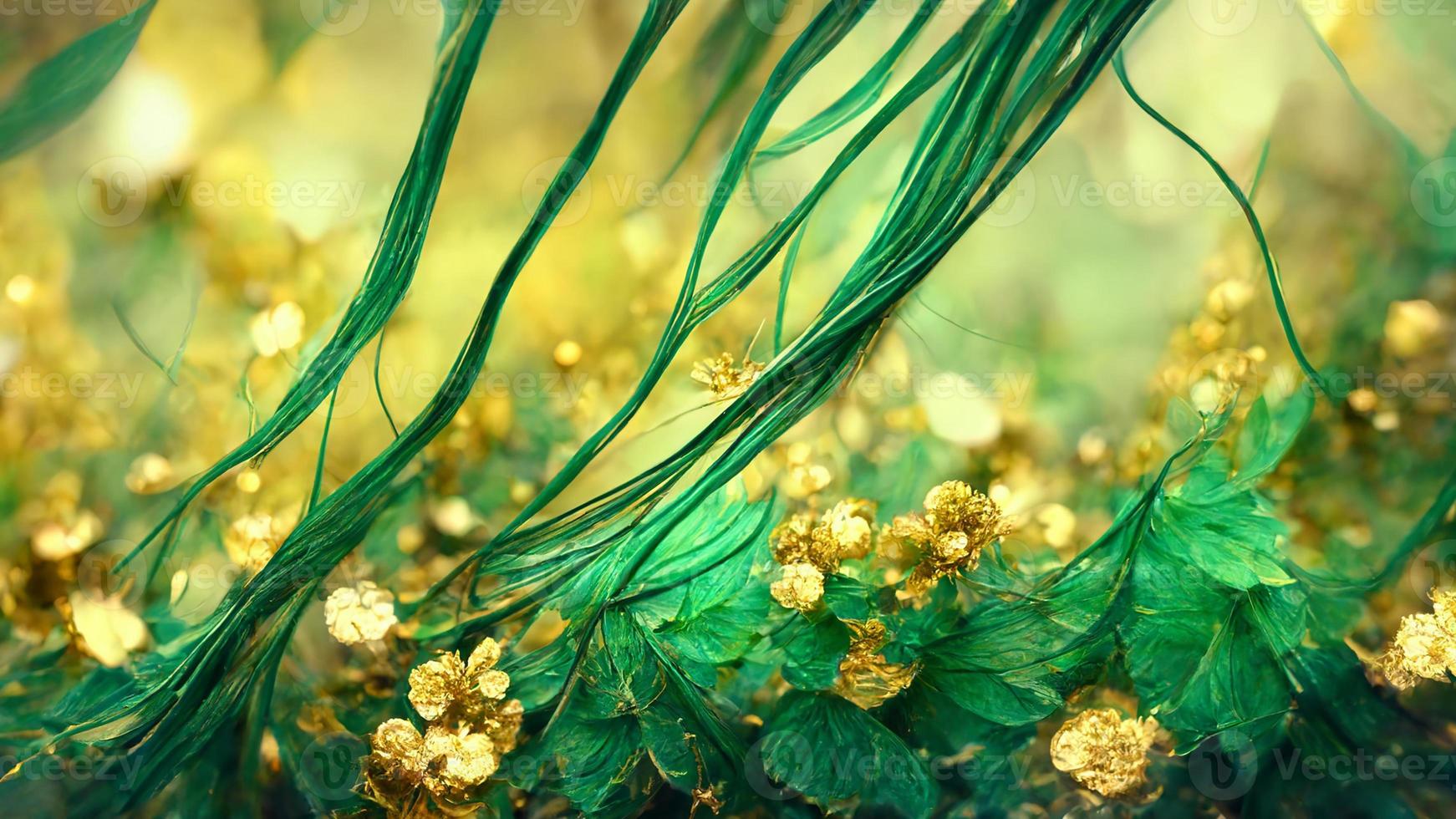 Green gold plant background photo