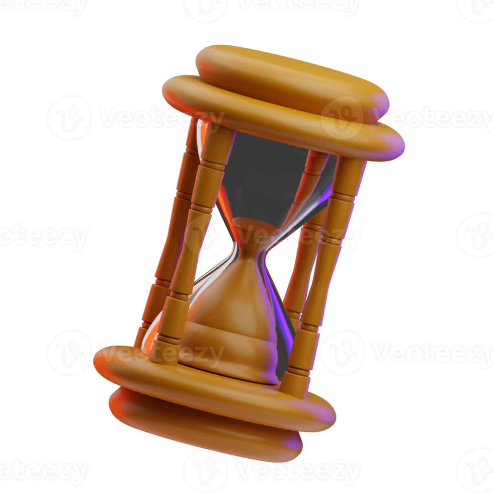 ilustración de reloj de arena 3d png