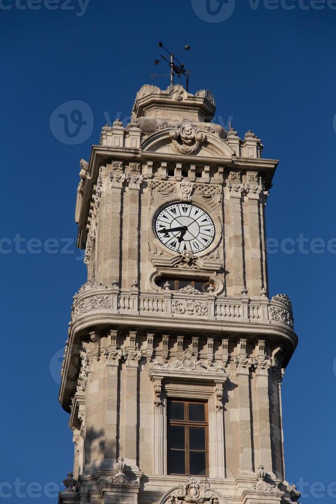 Dolmabahce Clock Tower in Istanbul photo