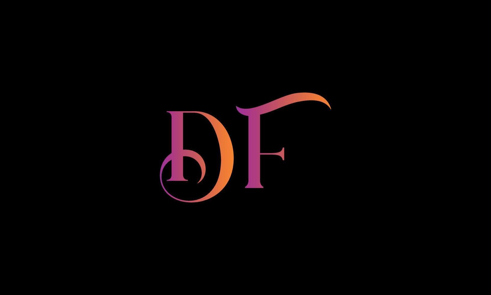Letter DF Vector Logo Free Template Free Vector