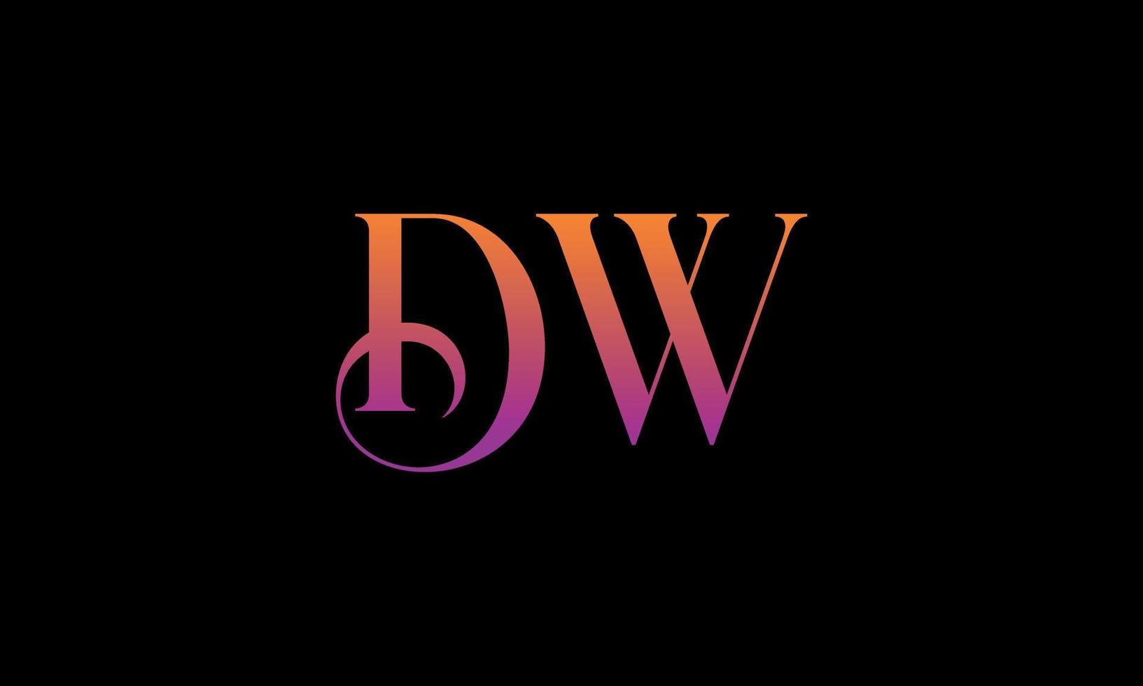 Letter DW Vector Logo Free Template Free Vector