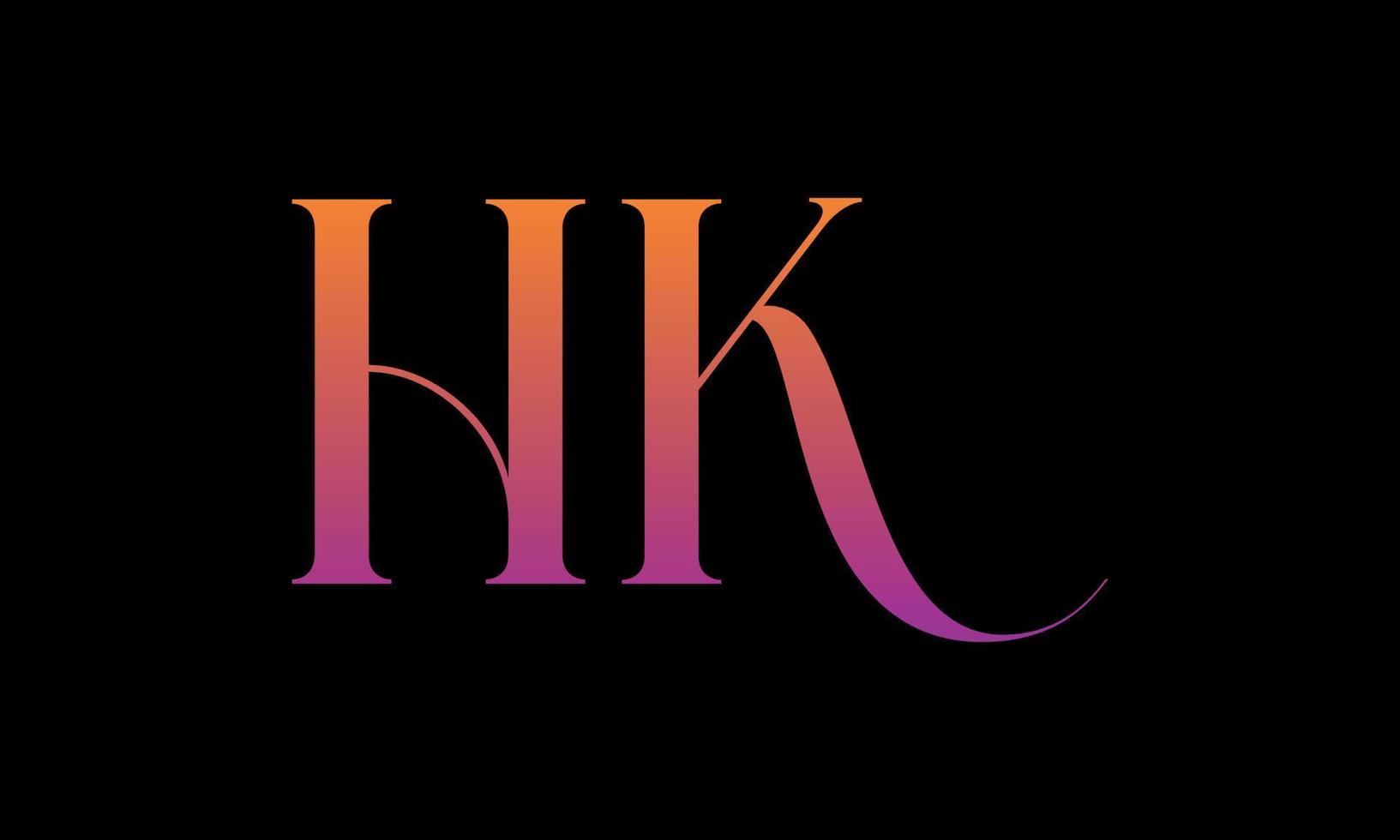 Letter HK Vector Logo Free Template Free Vector