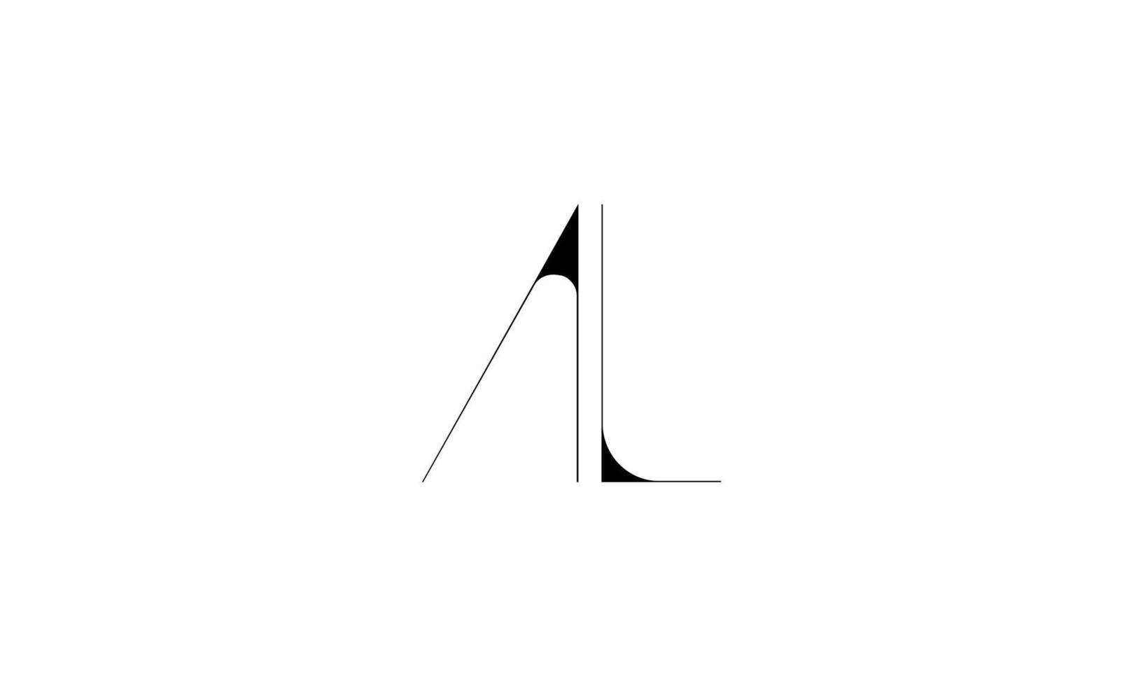 Letter AL logo design vector free vector template.