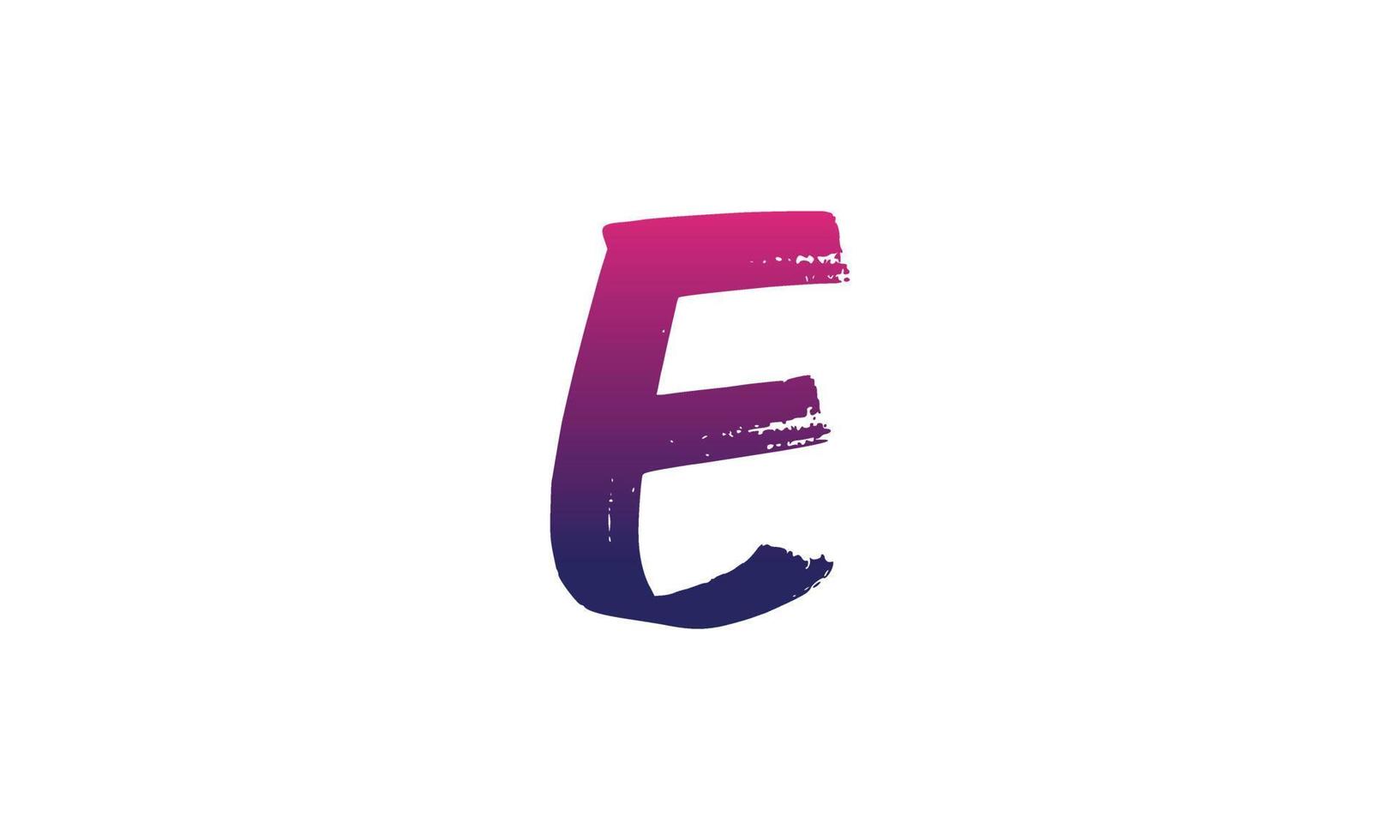 letter E logo. E brush letter logo design free vector template.