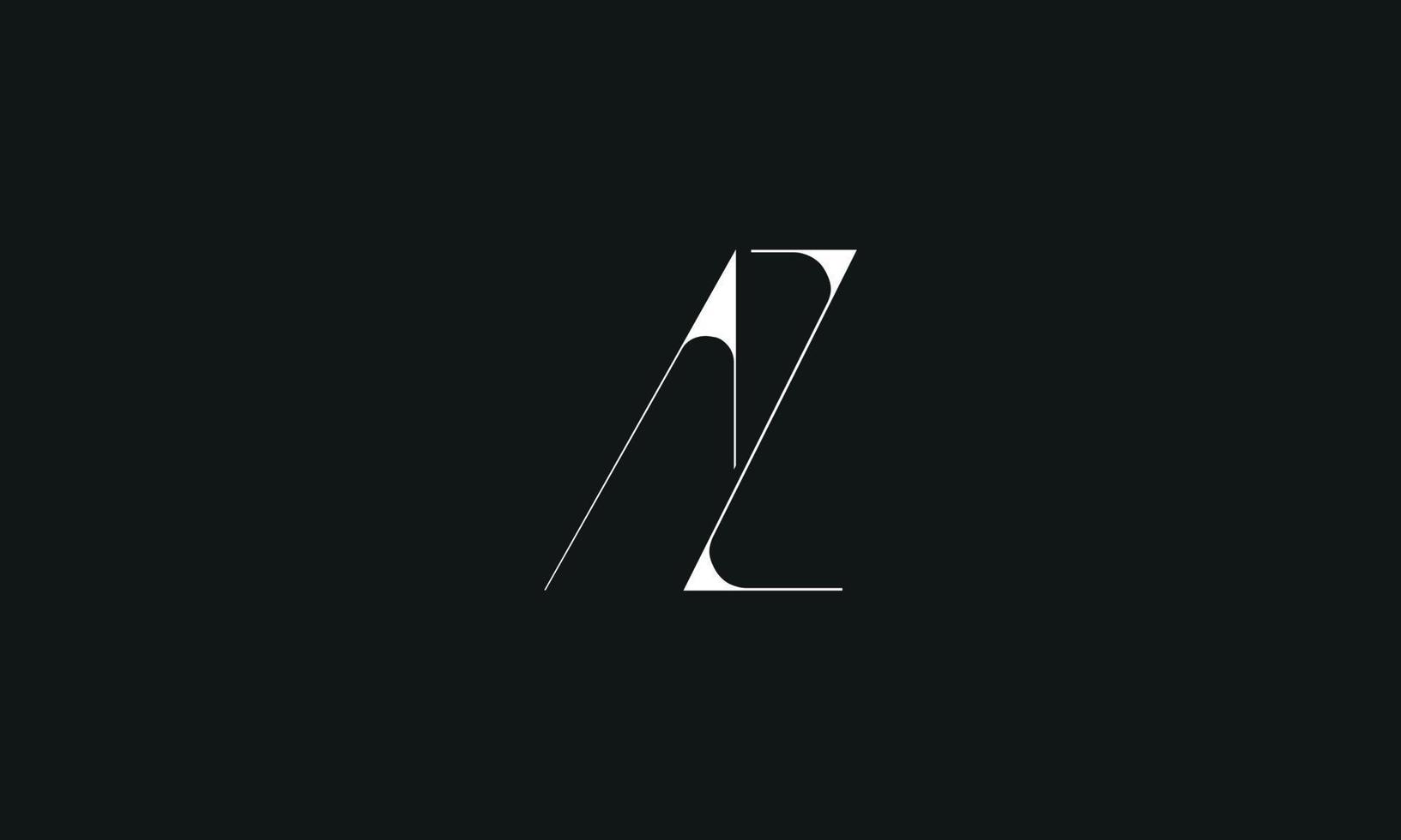 Letter AZ a z logo. AZ logo design free vector template.