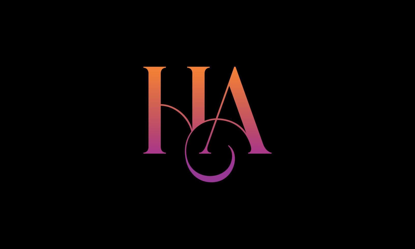 Letter HA Vector Logo Free Template Free Vector