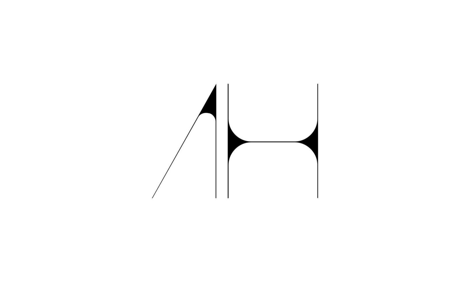 Letter AH logo design vector free vector template.